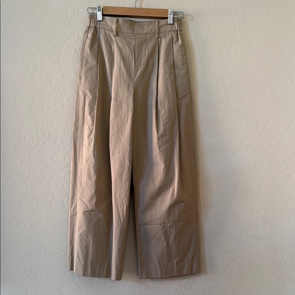 Vince Wide Leg Cropped Lightweight Poplin Pants sz XS